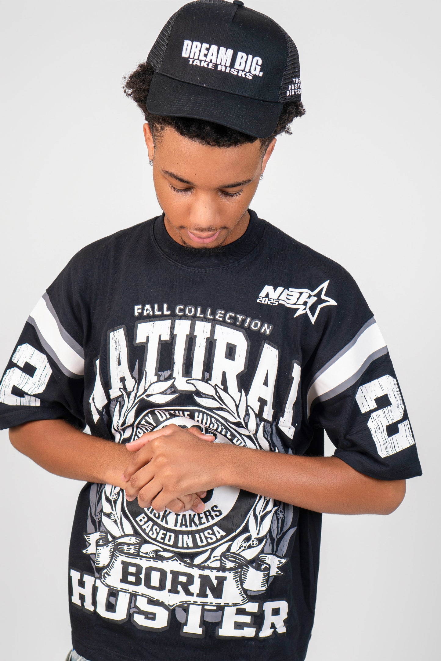 Fall Collection Oversized Tee – Black