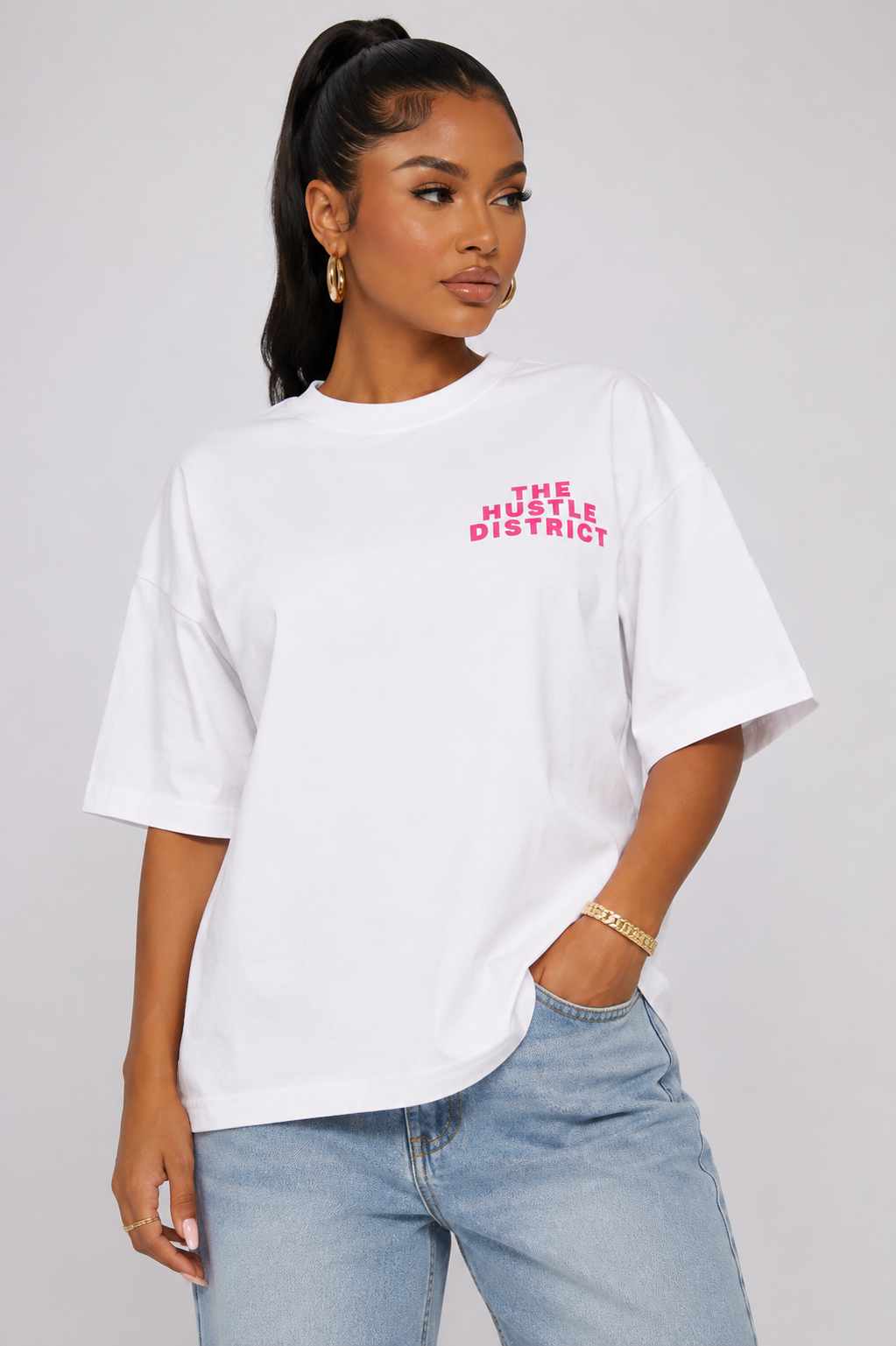 DBTR Signature Tee - Pink - The Hustle District