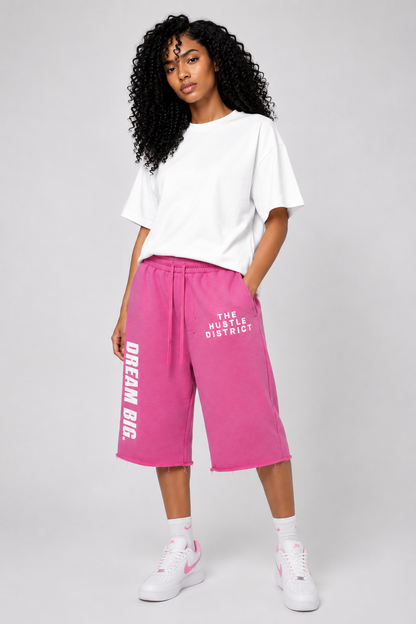 DBTR Extended Shorts - Pink - The Hustle District