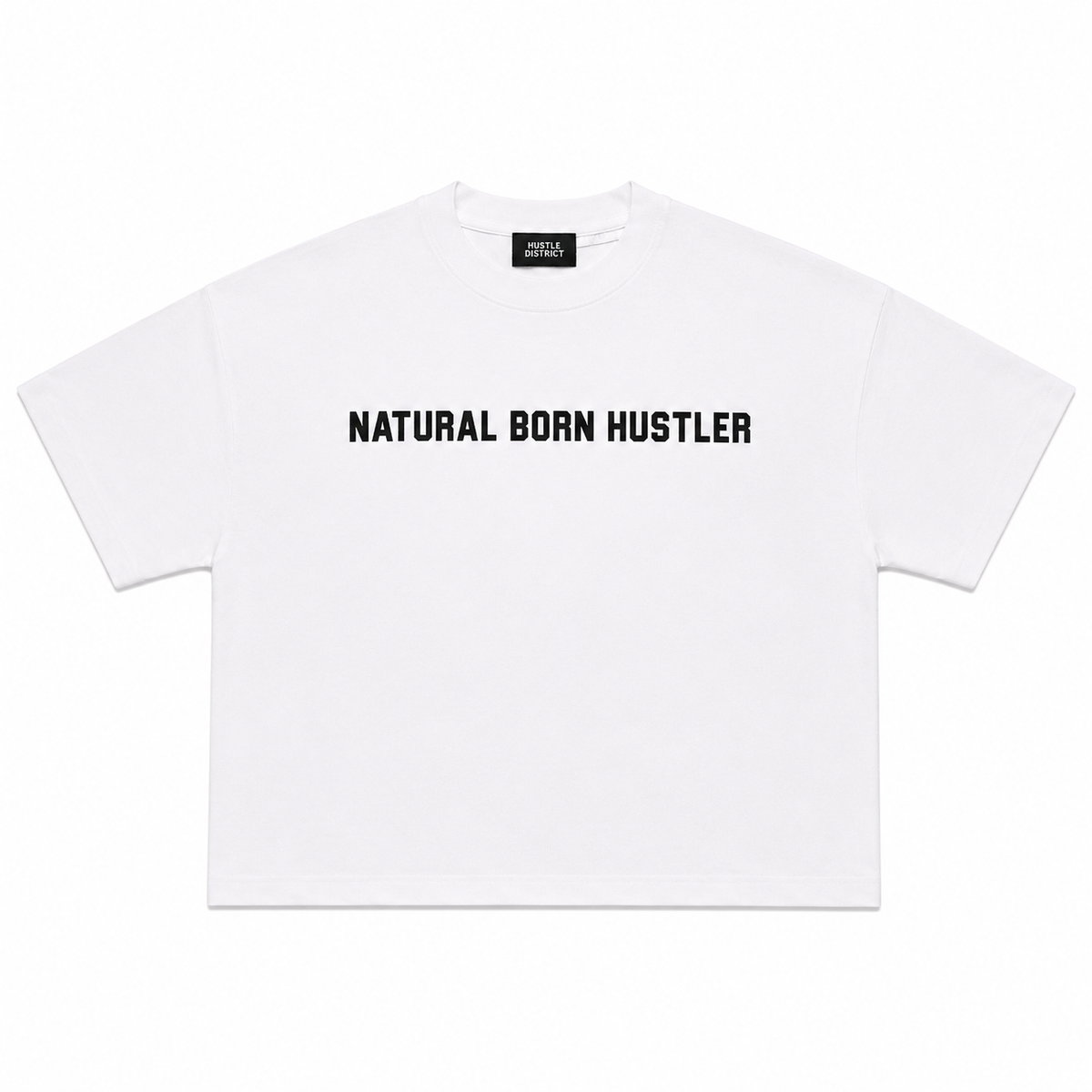 NBH Drop Shoulder Tee - White - The Hustle District