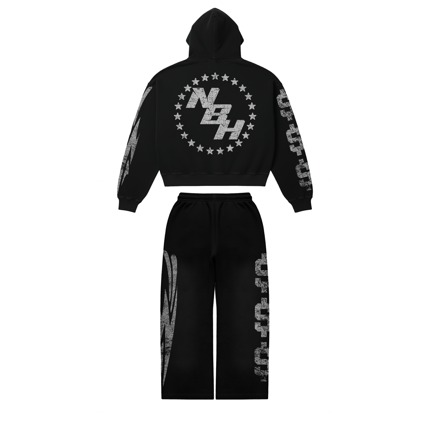 NBH Star Tracksuit (Black) - The Hustle District