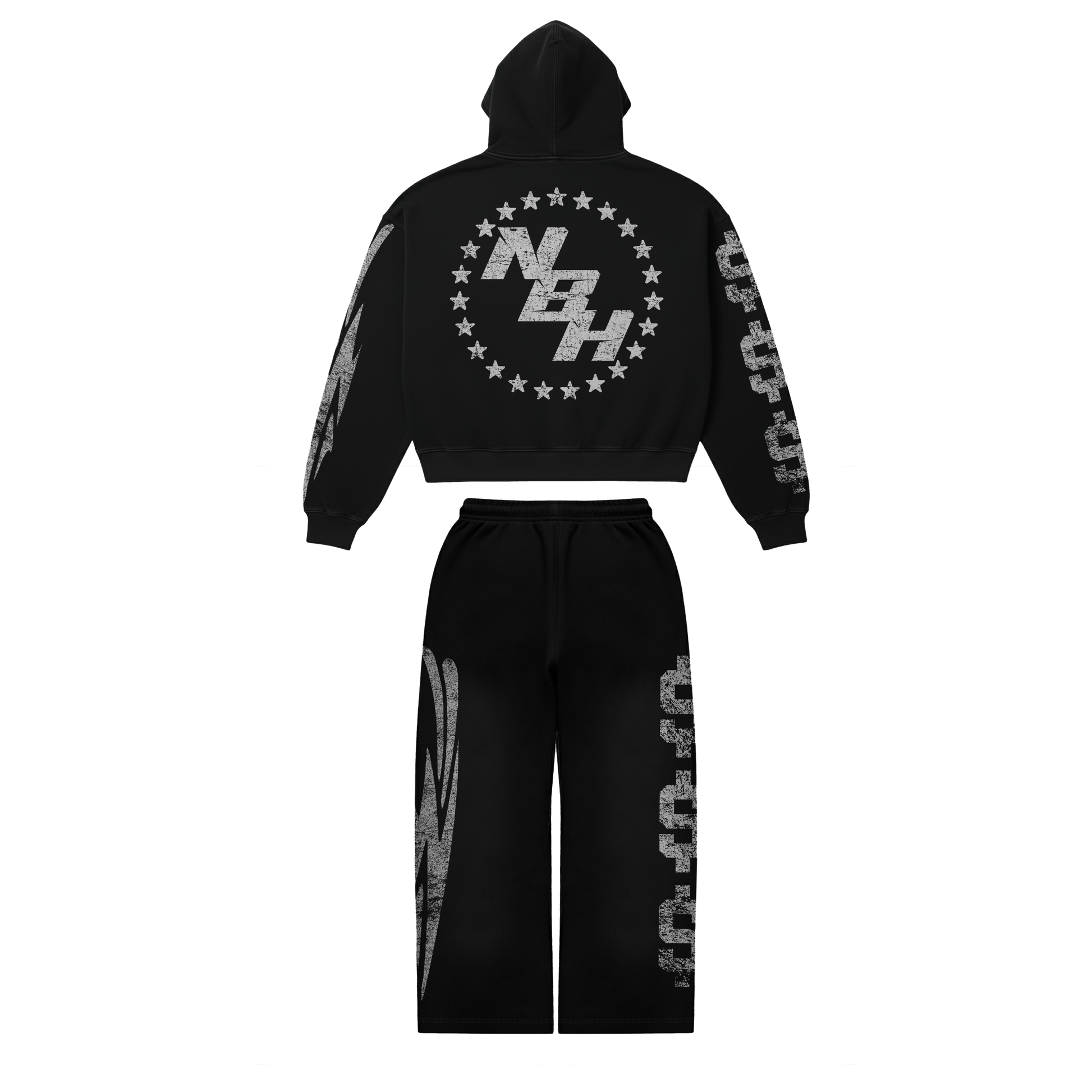 NBH Star Tracksuit (Black) - The Hustle District