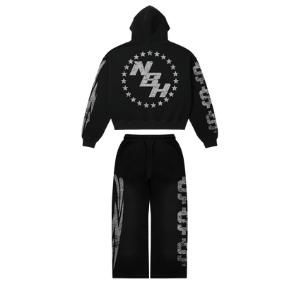 NBH Star Tracksuit (Black) - The Hustle District