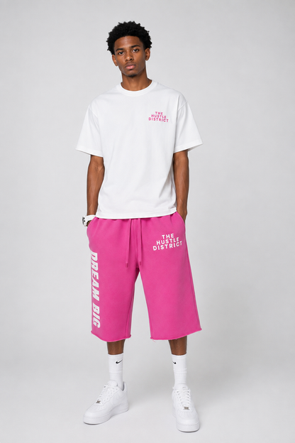 DBTR Extended Shorts - Pink - The Hustle District
