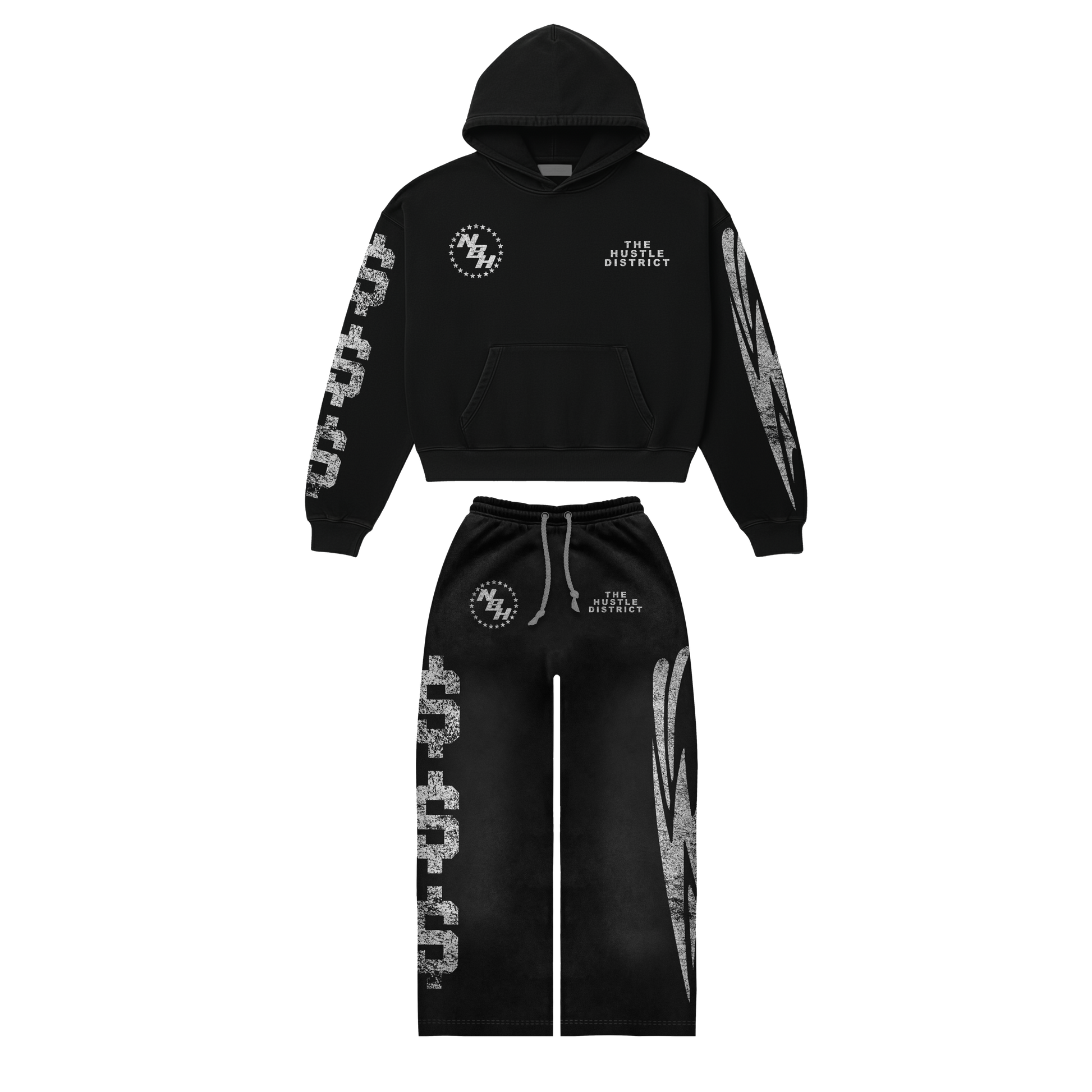 NBH Star Tracksuit (Black) - The Hustle District