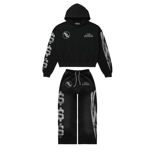 NBH Star Tracksuit (Black) - The Hustle District