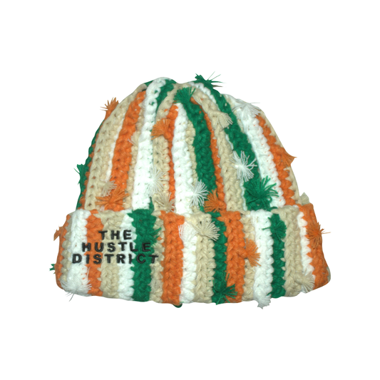 Hand-Knitted Distressed 1887 Beanie - The Hustle District