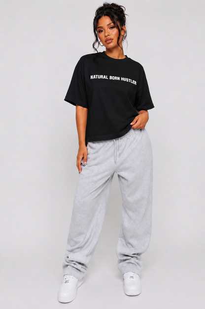 NBH Drop Shoulder Tee - Black - The Hustle District
