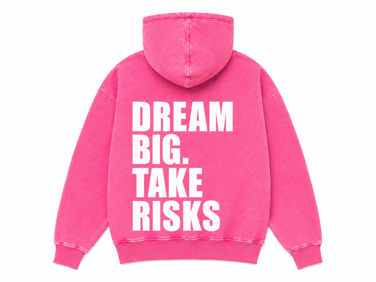 Youth DBTR Acid Wash Hoodie - Pink - The Hustle District