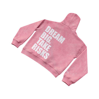DBTR Oversized Acid Wash Hoodie (Pink) - The Hustle District