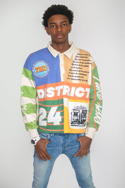 District 24 Cropped Collar Shirt - Long Sleeve - The Hustle District
