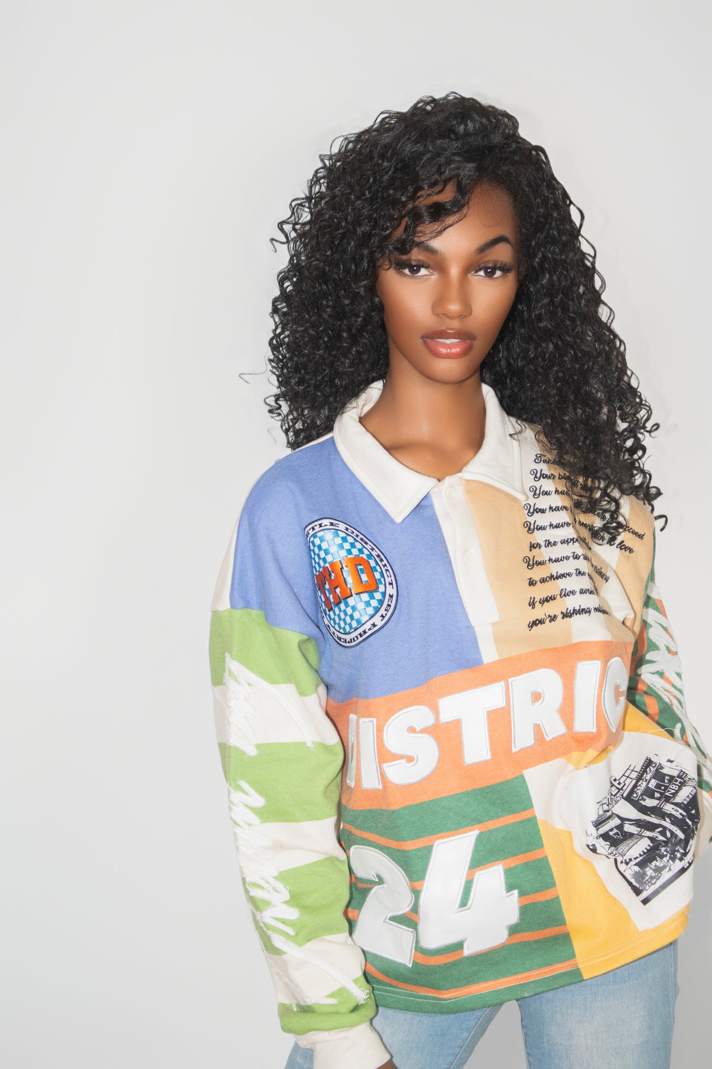 District 24 Cropped Collar Shirt - Long Sleeve - The Hustle District
