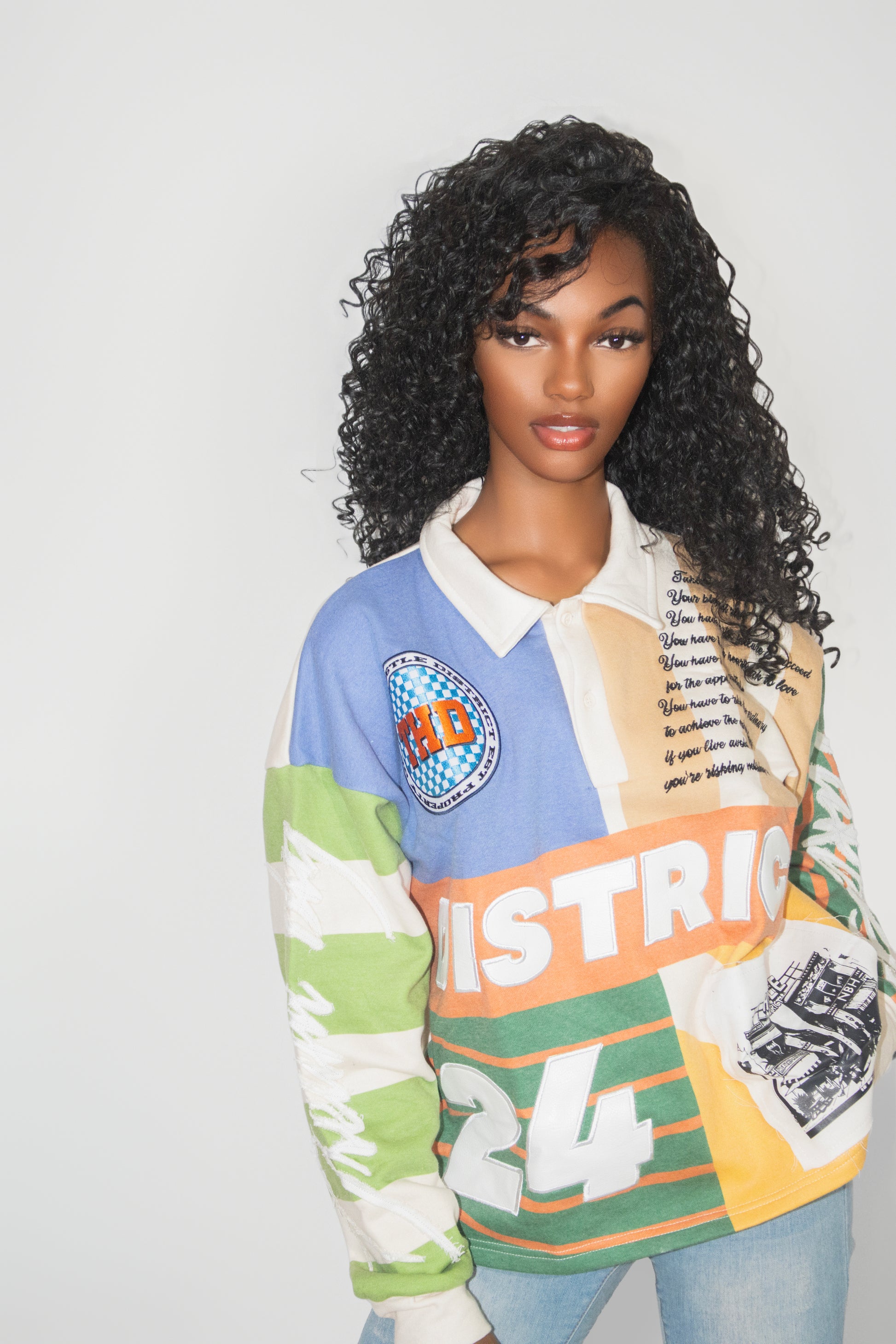 District 24 Cropped Collar Shirt - Long Sleeve - The Hustle District