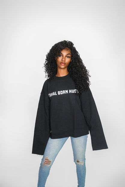 NBH Crop Sweatshirt - Black - The Hustle District