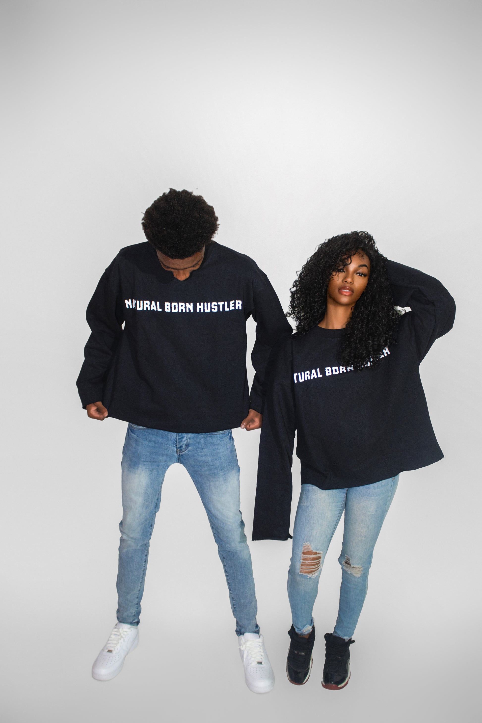 NBH Crop Sweatshirt - Black - The Hustle District