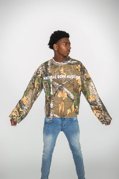 NBH Crop Sweatshirt - Camo - The Hustle District