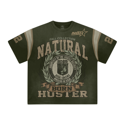 Fall Collection Oversized Tee - Olive