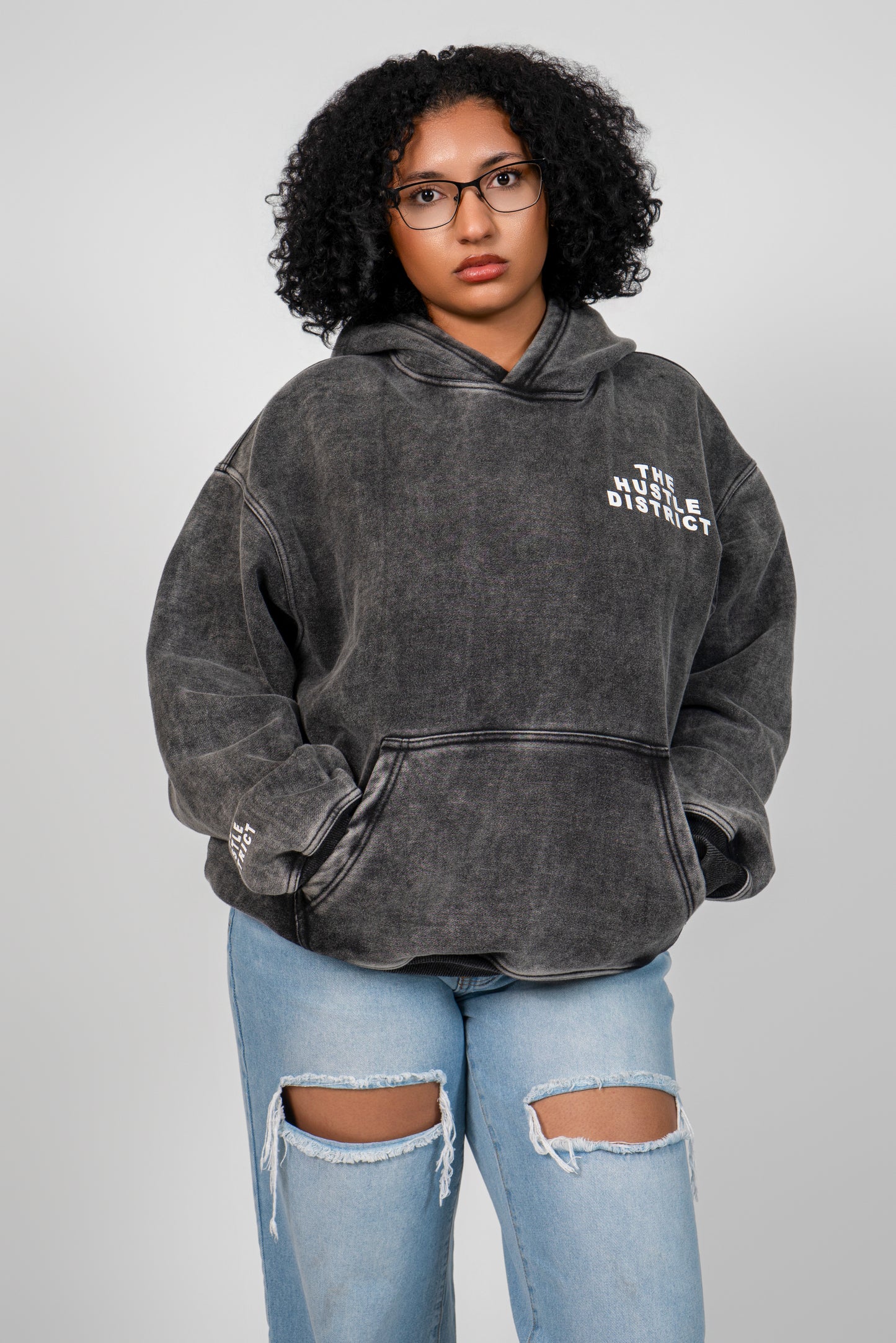 DBTR Oversized Acid Wash Hoodie
