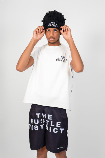 Hand-Knitted Black Distressed Beanie