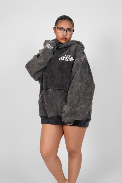 DBTR Oversized Acid Wash Hoodie