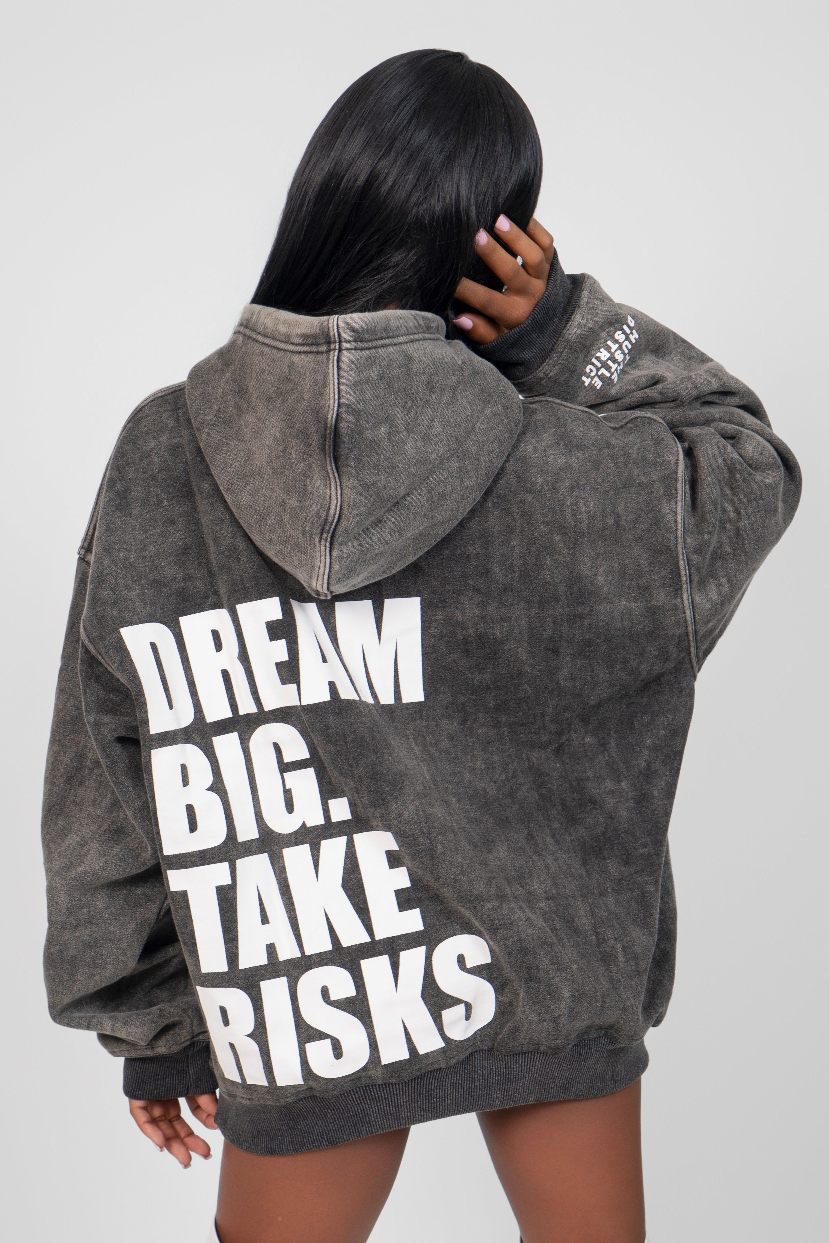 take to litt パーカー endless made DBTR Oversized Acid Wash Hoodie - Black – The Hustle District