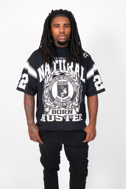 Fall Collection Oversized Tee – Black