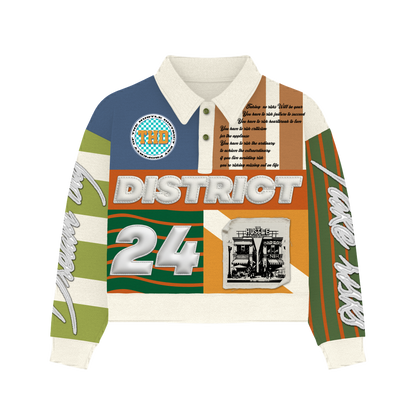 District 24 Cropped Collar Shirt - Long Sleeve - The Hustle District