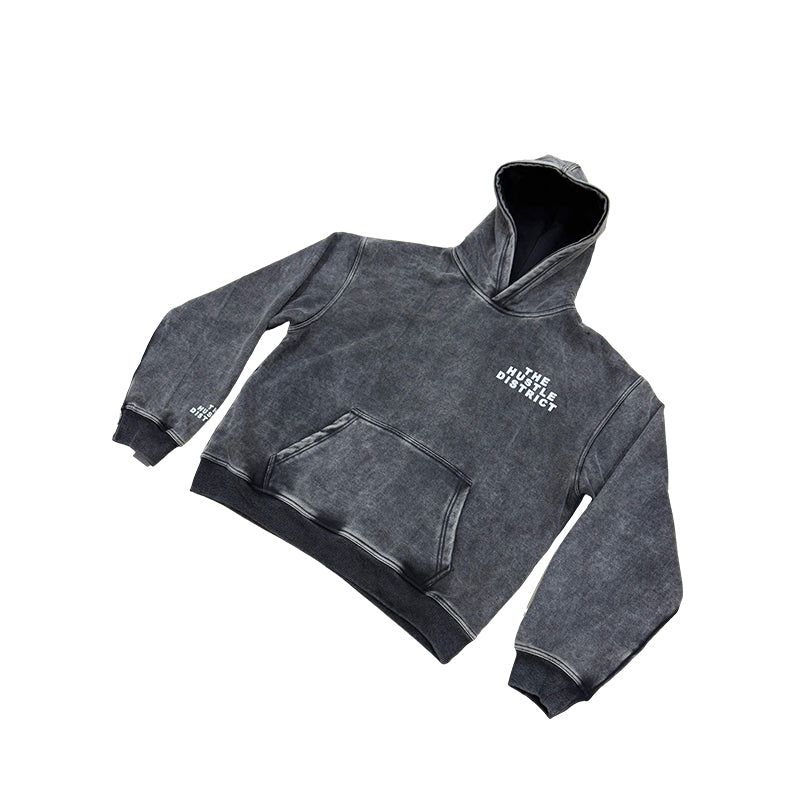 DBTR – Oversized Acid Wash Hoodie - The Hustle District