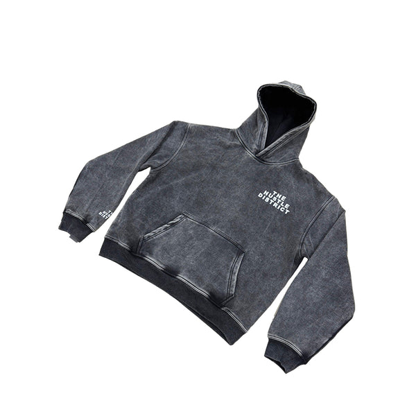 DBTR Oversized Acid Wash Hoodie - Black – The Hustle District